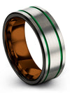 Matching Wedding Band for Mens and Lady Tungsten Carbide Band for Guys Grey - Charming Jewelers