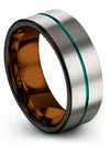 Guy Plain Grey Wedding Rings Matching Wedding Rings for Couples Tungsten Grey - Charming Jewelers