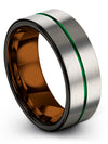 Matching Wedding Bands Grey One of a Kind Wedding Band Men&#39;s Grey and Green - Charming Jewelers