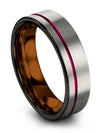 Carbide Wedding Rings Men&#39;s Brushed Tungsten Band for Men Bands Set Grey Guy - Charming Jewelers