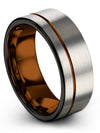 Matching Wedding Rings Him and Her Tungsten Rings for Mens Grey Engagement Guy - Charming Jewelers