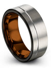 Male Wedding Rings Set Grey Tungsten Wedding Ring Grey and Grey Promise Grey - Charming Jewelers