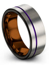 Grey Guys Tungsten Promise Band Tungsten Bands for Guys Engraved Customized - Charming Jewelers