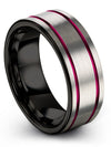 Male Unique Anniversary Ring Exclusive Wedding Bands Band for Hand Small Gift - Charming Jewelers