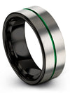 Man Striped Wedding Rings Grey One of a Kind Tungsten Rings