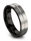 Wedding Rings Jewelry Grey Tungsten Carbide 6mm Couples Promise Ring Engraved - Charming Jewelers
