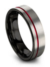 Wedding and Engagement Band Tungsten Ring for Male Grey and Black Girlfriend - Charming Jewelers