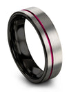 Lady Promise Rings Grey and Tungsten Carbide Wedding Ring Minimalist Rings Grey - Charming Jewelers