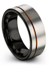 Couple Wedding Band Set Grey Common Bands Band Sets for Guys Grey Him Gifts - Charming Jewelers