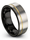 Wedding Band for Father Tungsten Wedding Ring for Guys Grey Niece Band Present - Charming Jewelers