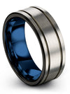 Wedding Bands for Couples Grey Engraved Band Tungsten Grey and Gunmetal Plated - Charming Jewelers