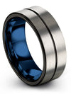 Engrave Wedding Rings Tungsten Carbide Grey Black Band Grey and Black Men&#39;s - Charming Jewelers