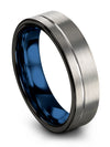 Grey Mens Tungsten Anniversary Ring Lady Tungsten Female Engagement Men&#39;s Band - Charming Jewelers