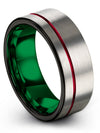 Personalized Wedding Ring Tungsten Rings for Men Matte Christmas Bands Tungsten - Charming Jewelers