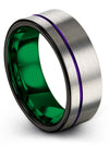 Grey Unique Lady Promise Band Grey Tungsten Promise Rings Engagement Mens Rings - Charming Jewelers