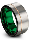 Wedding Ring Flat Tungsten Carbide Wedding Bands Set