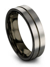 Men&#39;s Wedding Bands Comfort Fit Tungsten Carbide Woman Wedding Ring Grey Love - Charming Jewelers