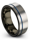 Tungsten Womans Promise Rings Tungsten Bands for Guys Carbide Pure Grey Bands - Charming Jewelers