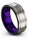 Brushed Grey Wedding Ring Wedding Rings for Men&#39;s Tungsten