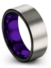 Guys Brushed Wedding Rings Common Tungsten Bands Grey Tungsten Rings for Womans - Charming Jewelers