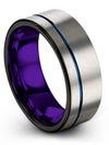 Womans Promise Rings 8mm Tungsten Bands for Mens Engraved Surgeon Matching Her - Charming Jewelers