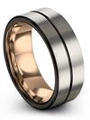 Grey Boyfriend and Him Anniversary Band Grey Tungsten Carbide Ring for Woman&#39;s - Charming Jewelers