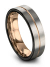 Grey Plated Wedding Rings One of a Kind Tungsten Bands Solid Grey Guy Bands - Charming Jewelers