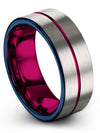 Grey Wedding Bands Rare Tungsten Band Grey Band for Female Grey Mother&#39;s Day - Charming Jewelers