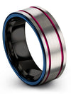 Grey Boyfriend and Boyfriend Wedding Bands Tungsten Rings for Woman&#39;s Matte - Charming Jewelers