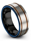 Lady Rings Wedding Tungsten Grey Bands Guys Grey Ring for Woman 8mm Unique - Charming Jewelers