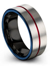 Ladies Tungsten Promise Ring Grey Tungsten Wedding Ring Male Promise Bands Set - Charming Jewelers