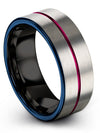 Wedding Ring Set His and Wife Tungsten Grey and Gunmetal Band for Womans Grey - Charming Jewelers