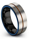Wedding Band Ring for Woman Tungsten Rings for Female Grey Copper Grey Mid Band - Charming Jewelers