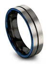 Grey Anniversary Ring Man Tungsten Carbide Bands for Ladies Couples Jewelry - Charming Jewelers