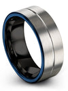 Grey Tungsten Anniversary Ring for Male Tungsten Carbide Rings for Female - Charming Jewelers