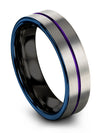 Wedding Band for Fiance 6mm Tungsten Band for Womans Customized Engravable - Charming Jewelers