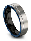 Men&#39;s Soulmate Wedding Rings Tungsten Carbide Flat Bands for Womans Boyfriend - Charming Jewelers