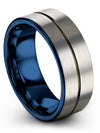Woman Jewelry Tungsten Carbide Ring for Man Grey and Gunmetal Promise Ring 8mm - Charming Jewelers