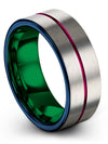Guy Tungsten Carbide Wedding Ring Tungsten Bands for Man Engravable Fathers Day - Charming Jewelers