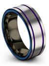 Wedding Bands Sets Wife Engagement Men&#39;s Bands for Woman&#39;s Tungsten Pilot Bands - Charming Jewelers