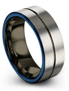 Wedding Band Rings 8mm Tungsten Bands for Male Grey Ring Set Woman&#39;s Wedding - Charming Jewelers