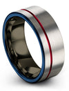 Christian Wedding Ring Sets for Girlfriend and His Tungsten Grey and Black 8mm - Charming Jewelers