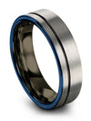 Tungsten Anniversary Ring Grey Tungsten Engagement Ring for Female Middle Ring - Charming Jewelers