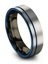 Wedding Band Bands Set for Husband and Wife Grey Tungsten Bands Promise - Charming Jewelers