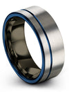 Wedding Set Ring for Mens Tungsten Bands Engraved Grey Ring for Men Handmade - Charming Jewelers