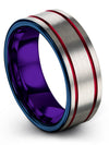 Plain Wedding Ring for Male Tungsten Bands for Scratch Resistant Grey Mens Ring - Charming Jewelers