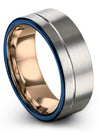 Plain Wedding Band for Womans Tungsten Matching Bands for Couples Male 8mm - Charming Jewelers