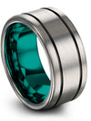 Tungsten Carbide Wedding Band Grey Tungsten Ring Grey Engraved Ring for Couples - Charming Jewelers