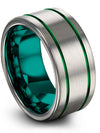 Men&#39;s Wedding Tungsten Carbide Rings Brushed Engraved Mens Bands Grey Promise - Charming Jewelers