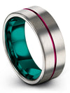 Wedding Anniversary Bands for Lady Men&#39;s Grey Tungsten Carbide Wedding Ring - Charming Jewelers